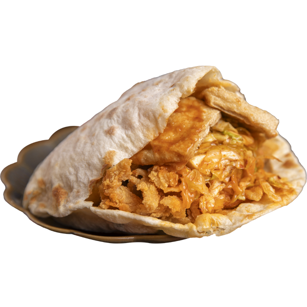 雞柳燒餅夾豆干